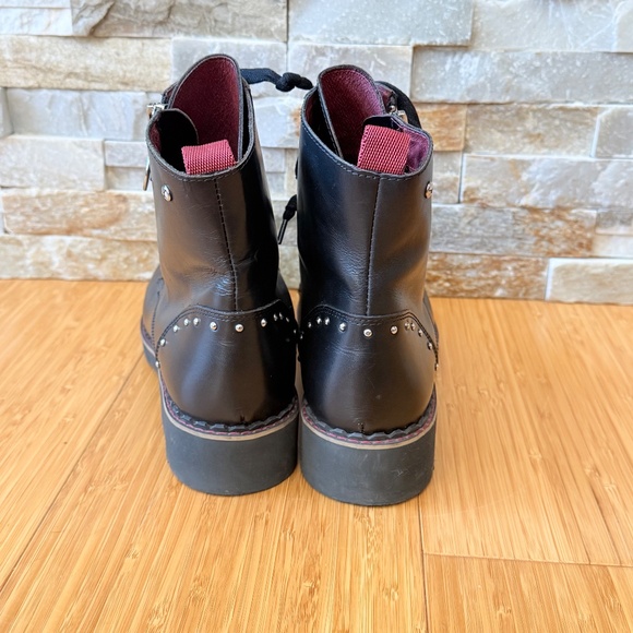 Pikolinos Black Studded Leather Ankle Boots - Picture 7 of 9